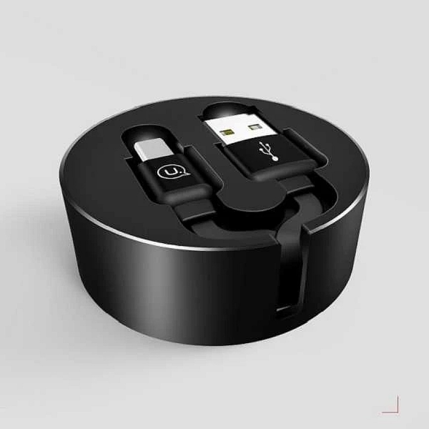 USAMS USB-C U-Bin ühenduskabel 1 m. 2 kõrvaklappi/must TCUSBZH01 (US-SJ164) – 2