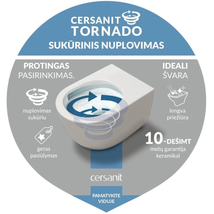 WC rėmo komplektas Cersanit, C676 System 40, sūkurinis