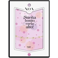 Noa Story Papīra lidmašīnu rokassprādze zelta tērauds - Sapņo Skaisti, Lido Augstu