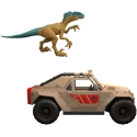 Jurassic World komplekt koos velociraptor dinosauruse kuju ja transpordivahendiga Jurassic World komplekt koos velociraptor dinosauruse kuju ja transpordivahendiga