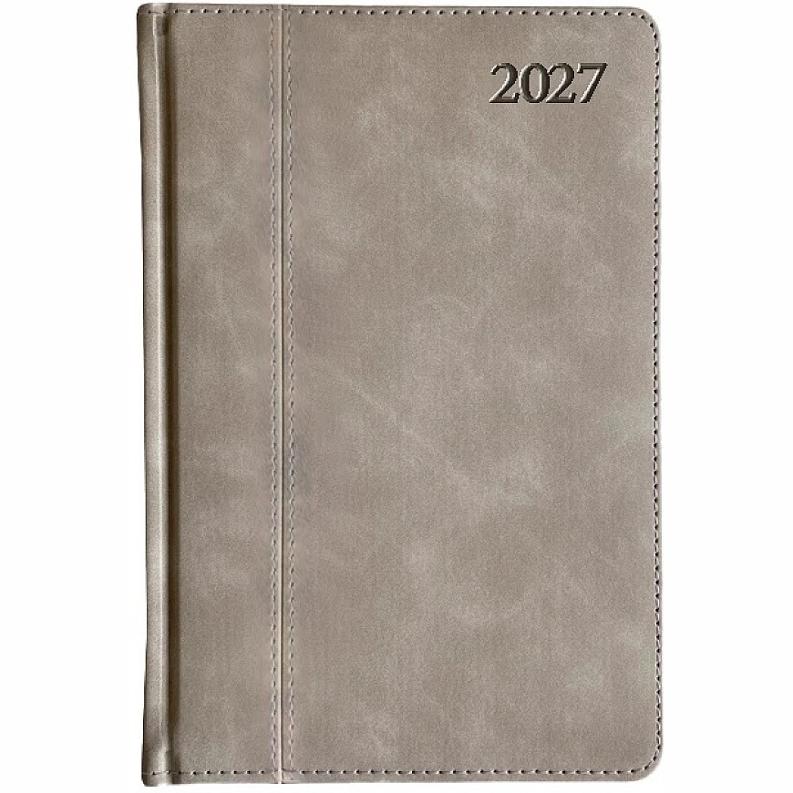 Fat Kalendorius PREMIER PLUS 2027, PU, A5, helepruun – 4