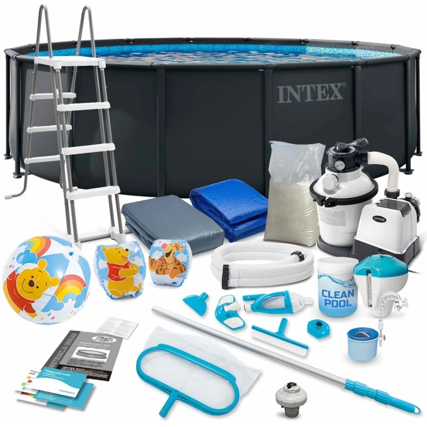 Sodo baseinas su rėmu 488 x 122 cm 20 viename INTEX 26326ND