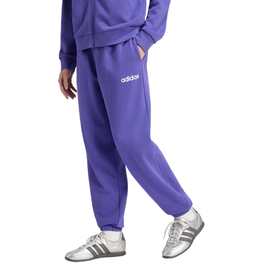 adidas Essentials Linear French Terry Cuffed sieviešu bikses violetas KF8363 (L)