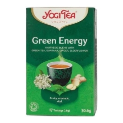 Roheline maitsestatud tee Roheline energia, Yogi Tea, 17 kotikest