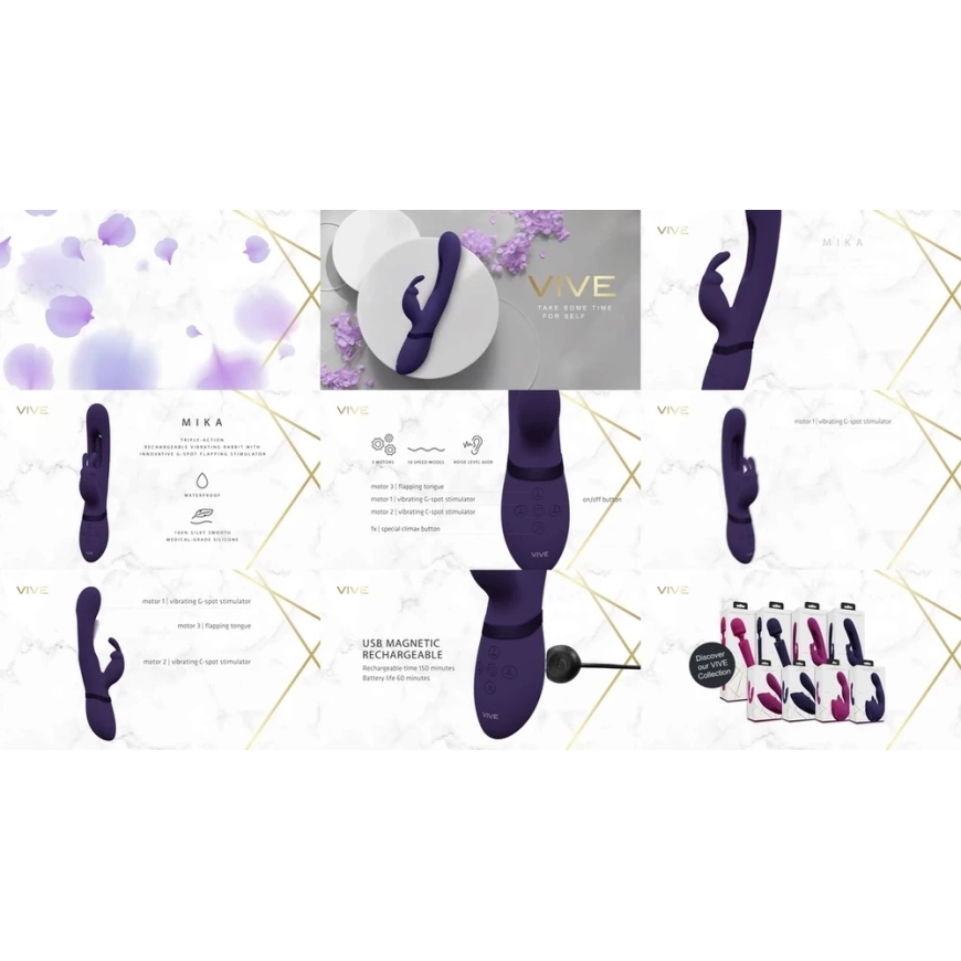 Vive By Shots Vive Mika - Trigubas triušis su G taško plakimu - Violetinė – 4