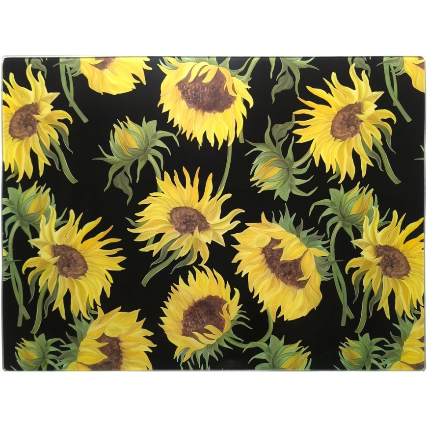 Allesken Aria glass cutting board 40x30cm sunflowers – 2