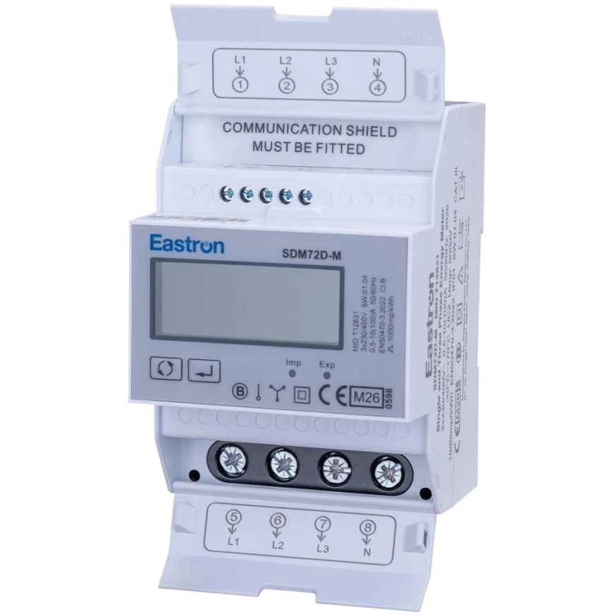 VCX „Carruzzo“ trifazis energijos skaitiklis SDM 72 DM MID Modbus – 2