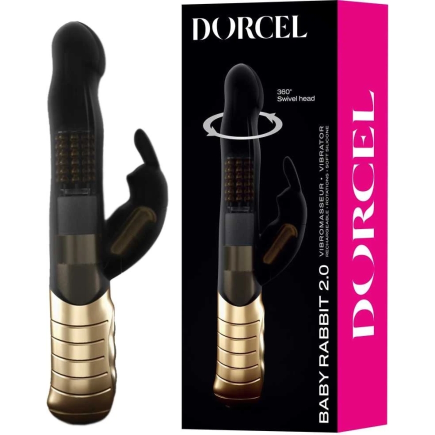 Marc Dorcel Baby Rabbit 2.0 vibrator with dual stimulation Black & Gold – 2
