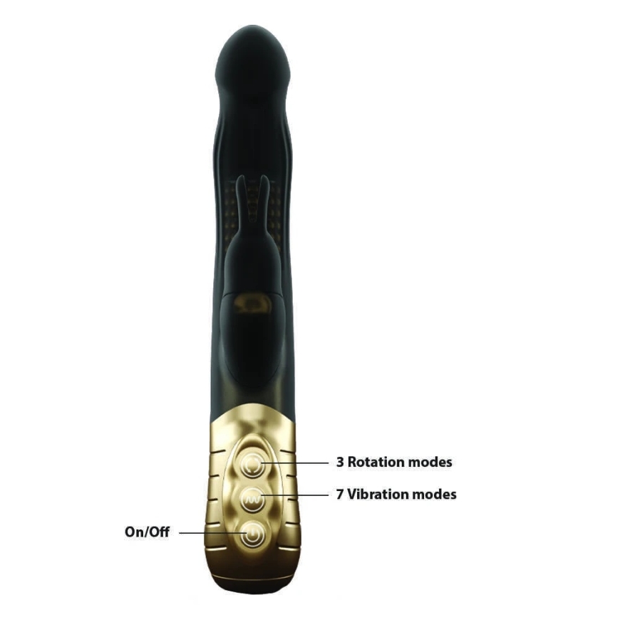 Marc Dorcel Baby Rabbit 2.0 vibrator with dual stimulation Black & Gold – 5