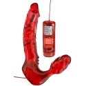 TOYJOY Gelinis dildo su vibracija dvigubam įsiskverbimui TOYJOY Gelinis dildo su vibracija dvigubam įsiskverbimui