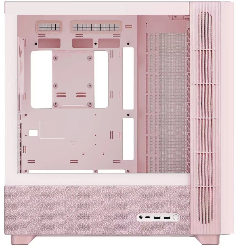 TRYX FLOVA F50 tietokonekotelo, Midi-Tower, ATX, karkaistu lasi - vaaleanpunainen – 5