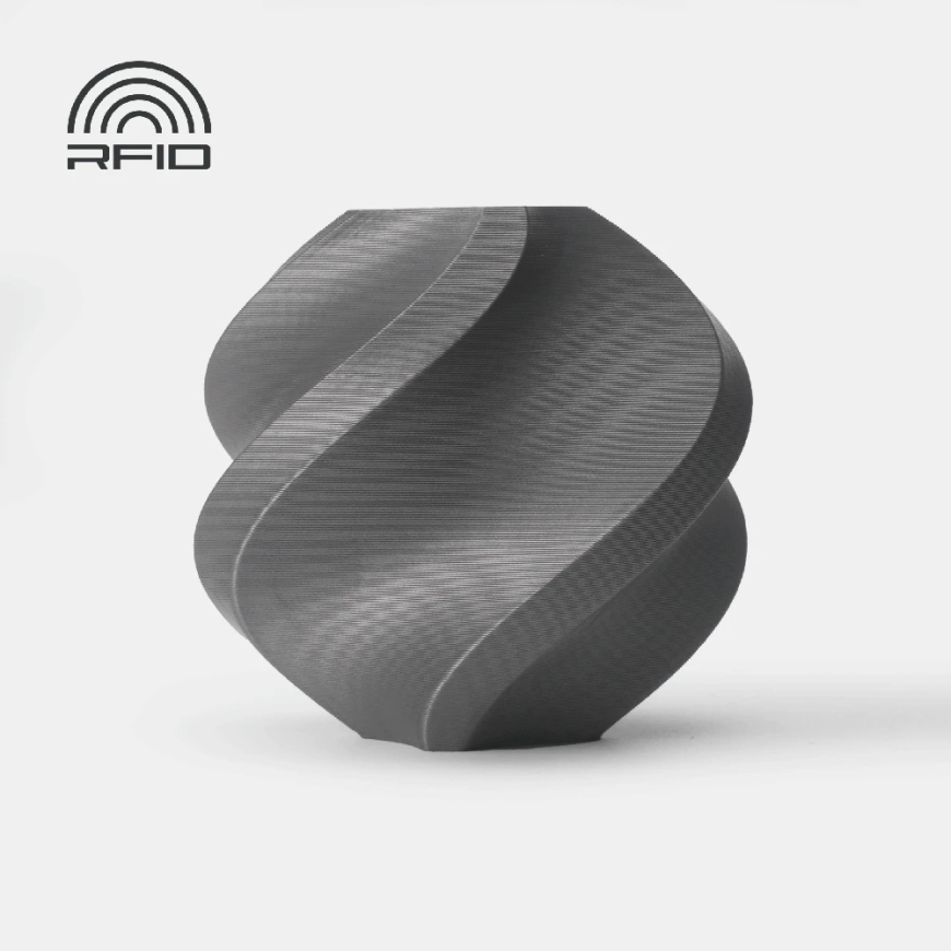 3D Plastic – ABS Filament with spool/Silver color | 1.75 mm, 1kg | Bambu Lab