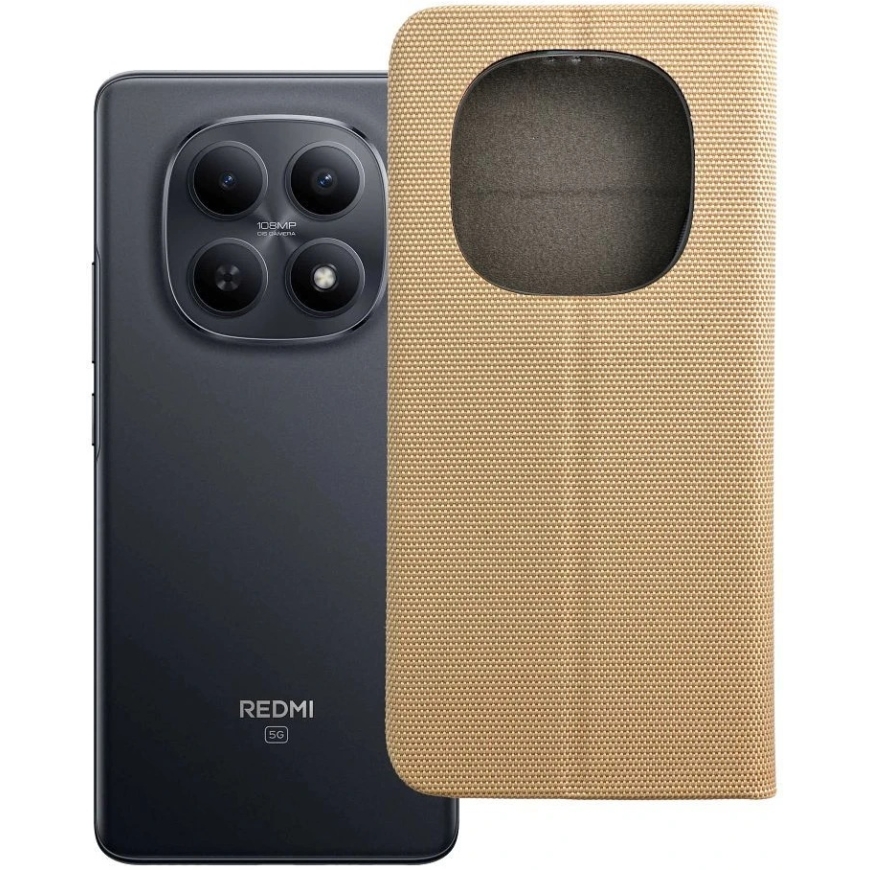 OEM Korkiga kaas Xiaomi Redmi NOTE 15 5G Sensitive Book kuldne – 3