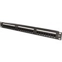 Deltacoimp DELTACO 19 "switchboard, 24xRJ45, Cat6a, UTP, 1U, 10Gbps, metal, black / PAN-124