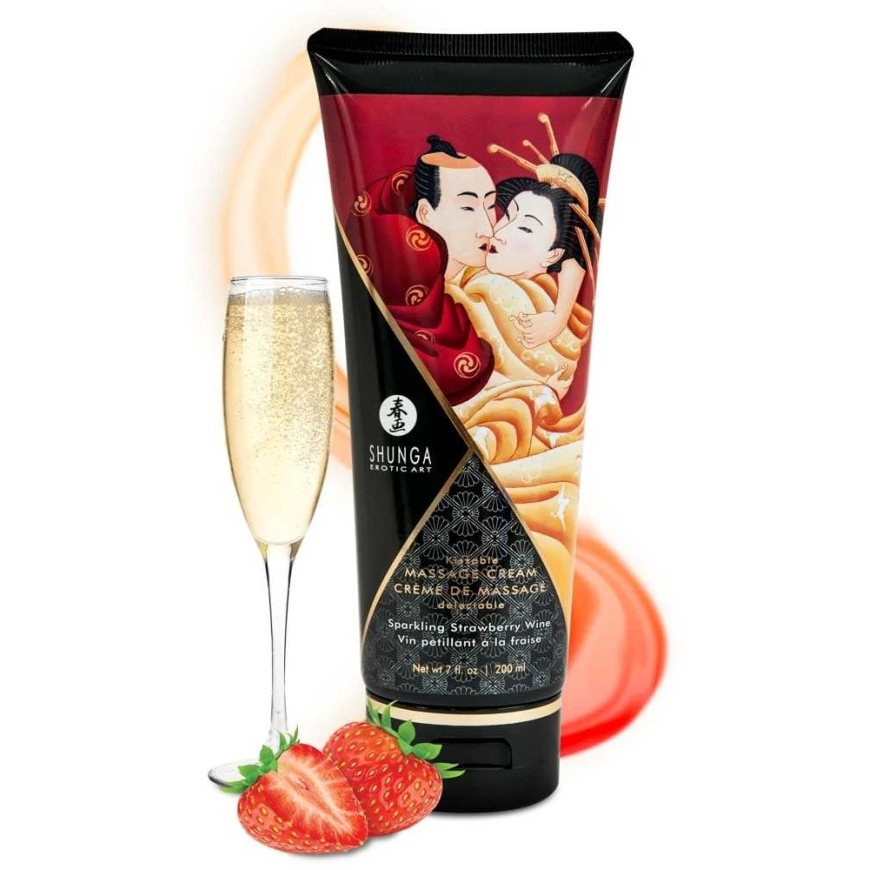 CREAM Shunga - Massage Kreminis Strawberry 200 ml – 2
