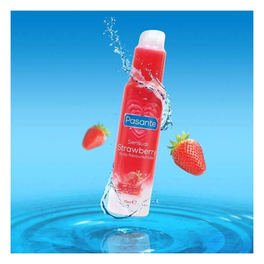 Medica "Pasante Healthcare" sensual strawberry-flavored water-based intimate hygiene moisturizing gel with strawberry scent 75 m – 2