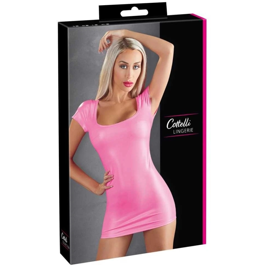 Cottelli Party Pink Dress Hot Pink M