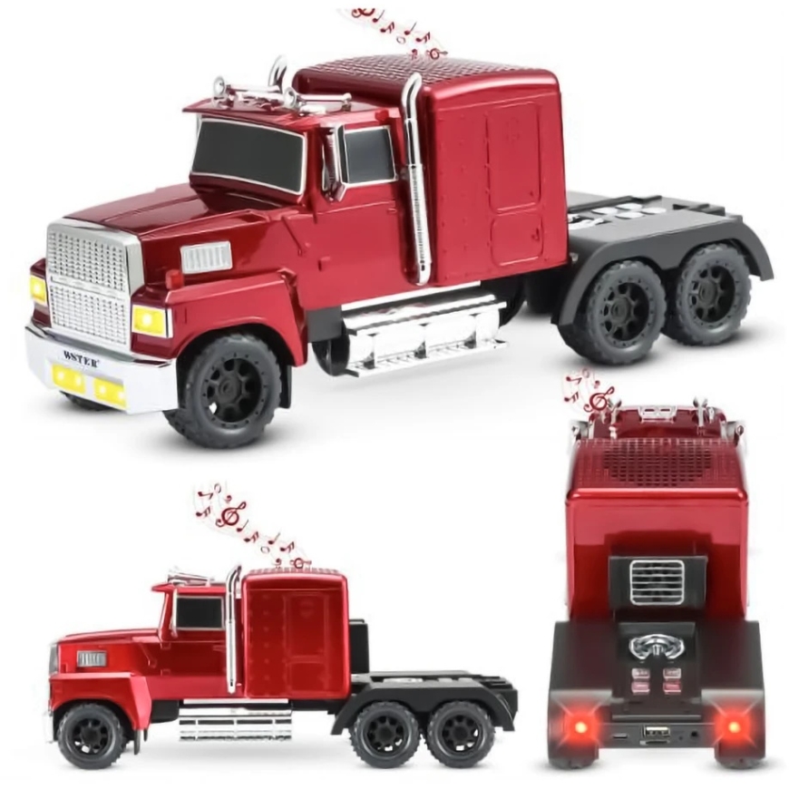 LTC Retro Bluetooth kõlar WS-570 truck, 10W, FM raadio, USB, TF, LED ekraan, 1500 mAh aku, punane – 3