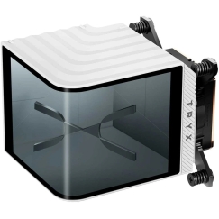 TRYX Panorama CPU water block, AMOLED display, Intel and AMD sockets, and white