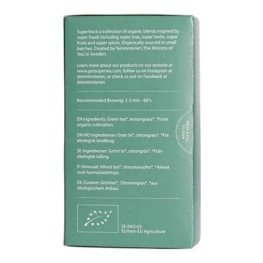 Teministeriet - Supertea Žalias Tea Lemon - BIO 20 Tea Bags – 2