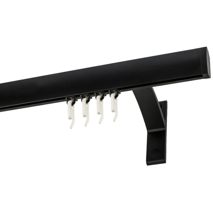 Decastyl SINGLE-ROW APARTMENT CROWN MOLDING Black 400 CM WITH HOOKS KOWALSKI