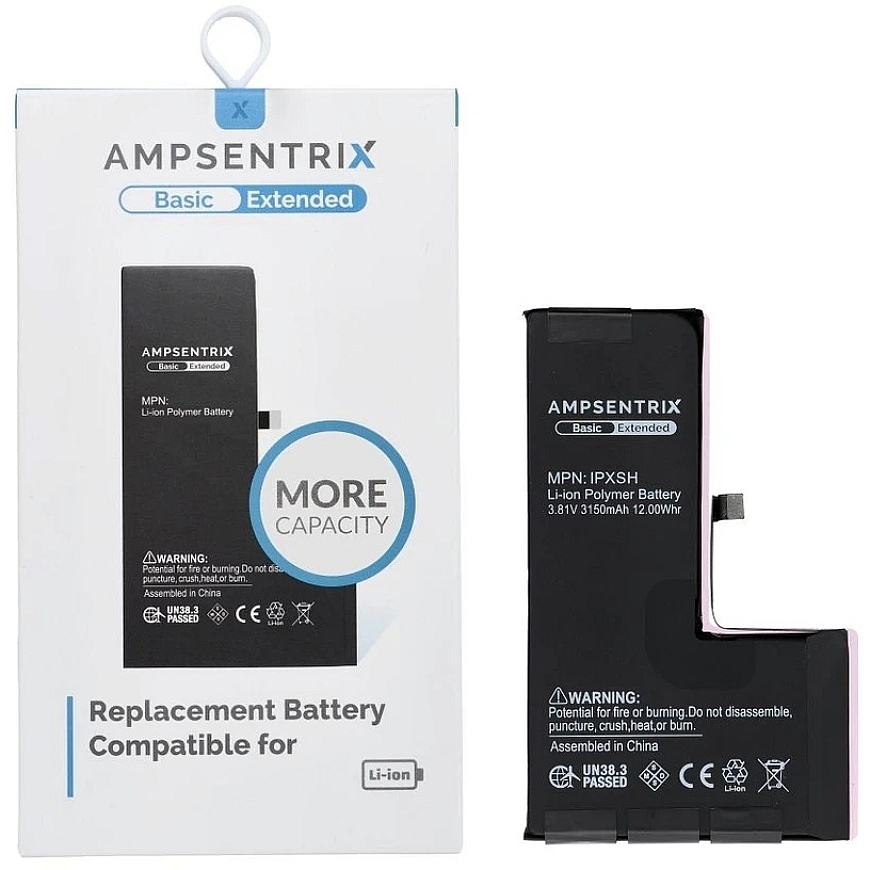 Teised "Oem AmpSentrix Basic" akud "iPhone XS" jaoks (suure mahutavusega 3150 mAh) – 2