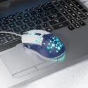 Klaviatūra Laidinė pelė Hoco GM51 Gaming balta/mėlyna Klaviatūra Laidinė pelė Hoco GM51 Gaming balta/mėlyna