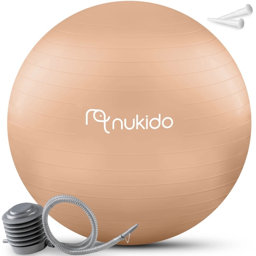 Nukido Hiekanvärinen 65 cm vatsapallo aerobiciin NS-951 – 4