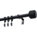 Decastyl Ühe boksiruumi kardinaraam FI 19 MM OMEGA Must 140-220 CM ratastega KOWALSKI Decastyl Ühe boksiruumi kardinaraam FI 19 MM OMEGA Must 140-220 CM ratastega KOWALSKI