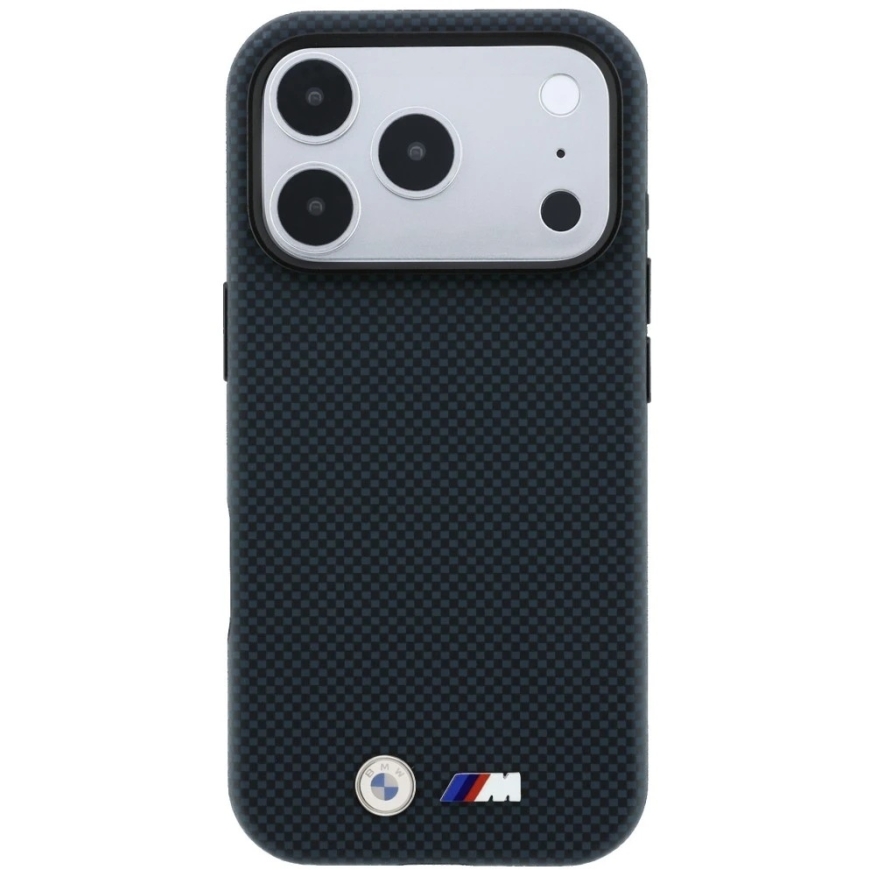 BMW M Quadrille Kevlar metāla logos MagSafe maciņš iPhone 18 Pro Max / 17 Pro Max, tumši zils – 4