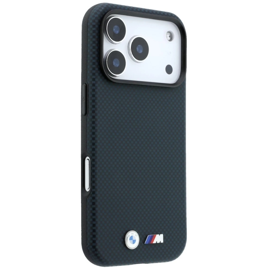 BMW M Quadrille Kevlar metāla logos MagSafe maciņš iPhone 18 Pro Max / 17 Pro Max, tumši zils – 5