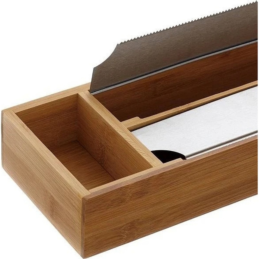 Kesper Bamboo Aluminum Foil and Food Wrap Dispenser and Holder – 2