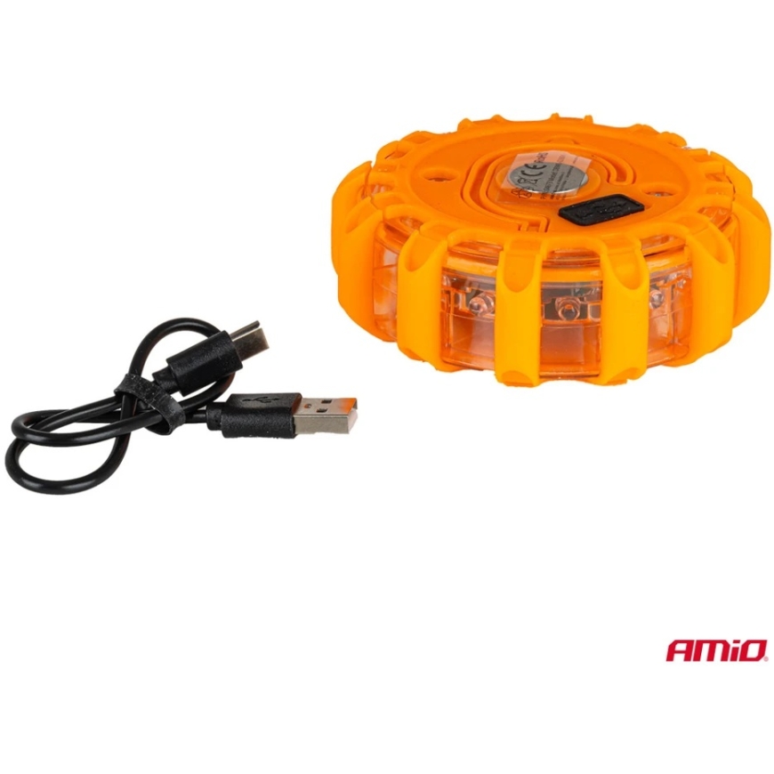 Rechargeable LED emergency light with flashlight function, 12 SMD + 3 SMD, 650 mAh AMIO-04829 – 5