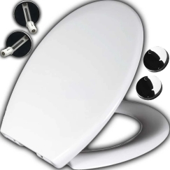 RTO toilet seat, softly closing, solid, detachable, universal - or1060