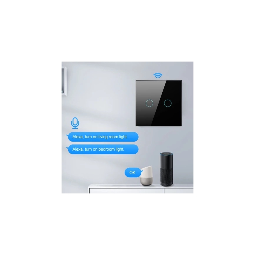 Glass "Wi-Fi" Light Switch Avatto TS02-EU-B2 – 3
