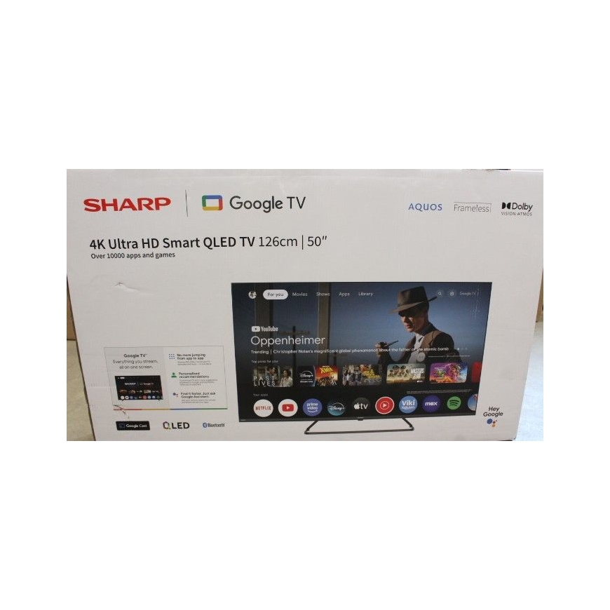 MÜÜK VÄLJAS. 50HP6265E 50" (126cm) QLED 4K Ultra HD Google TV, Dolby Vision, Dolby Atmos, Keskseis | 50HP6265E | 50 | Nutitelevi