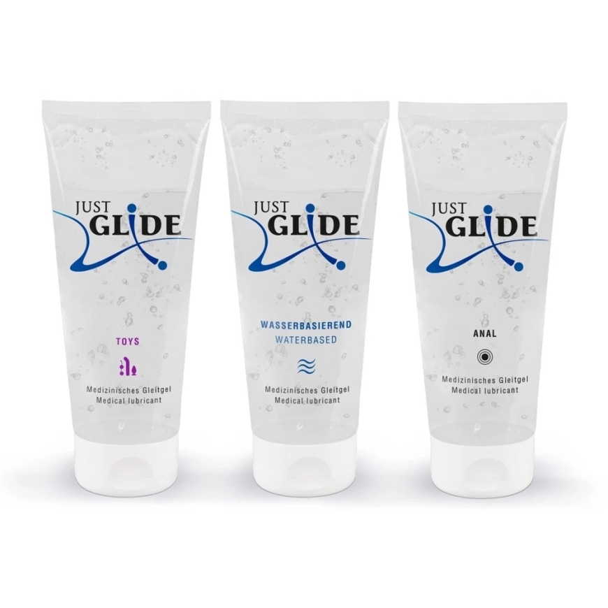 Just Glide Water-Based Lubricants Set (3 x 200 ml) – 4