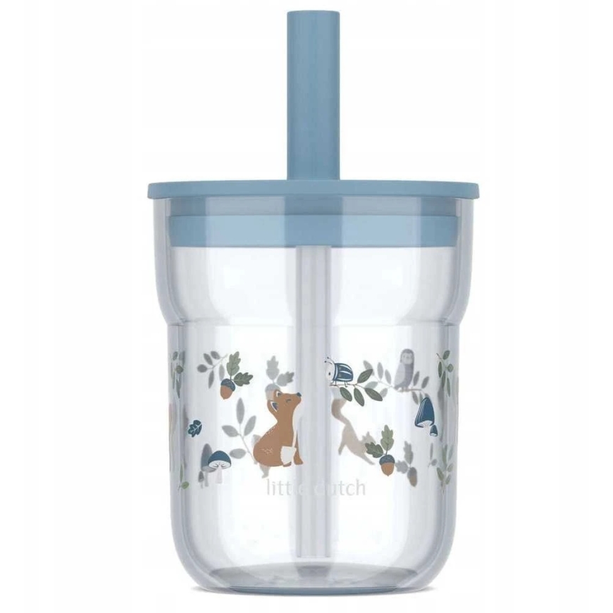 Little Dutch Mepal Kids Glass with Straw 'Forest Friends'