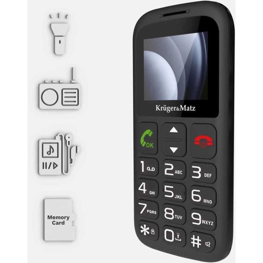 Kruger & Matz „KrugerMatz Simple 923“ GSM telefons senioriem – 3