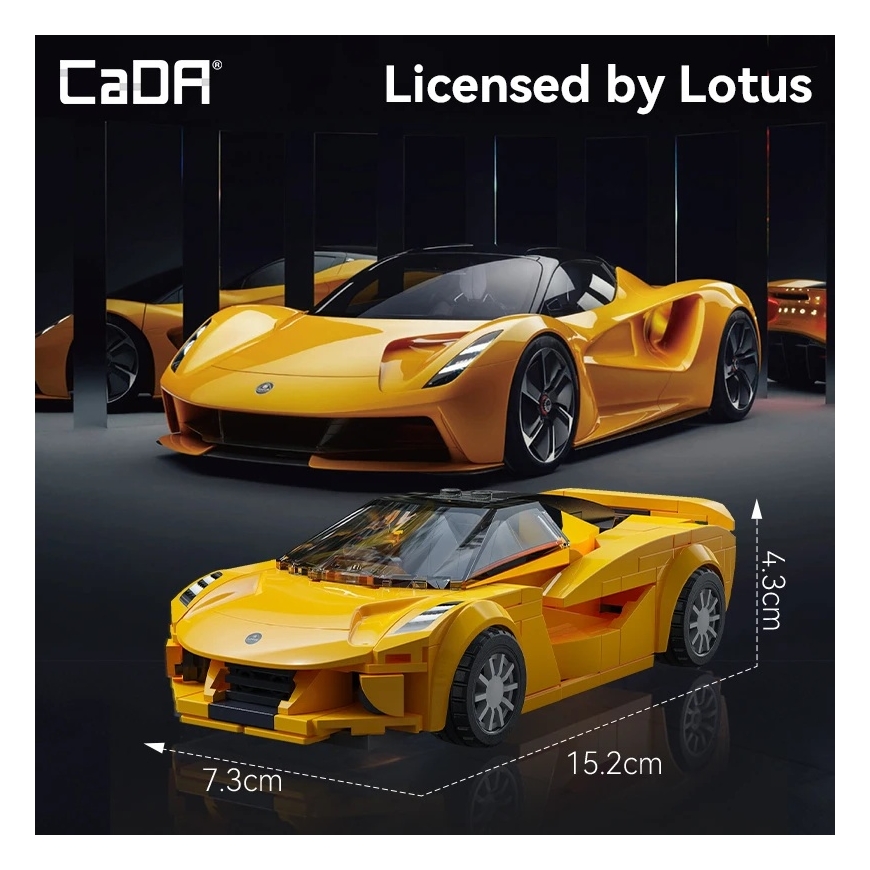 Konstruktoriaus kaladėlės CaDA Sportinis automobilis Lotus Evija 1:24 276 elementai C55044W – 2