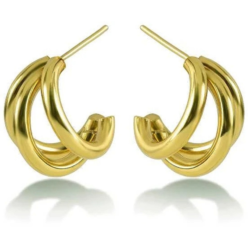 Victoria Walls Элегантные позолоченные серьги «Mirevia Gold» VWE260746G