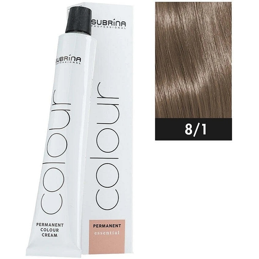 Subrina Professional, Essential Colour, permanent hair dye, 8/1 ash, 100 ml, for women – 3