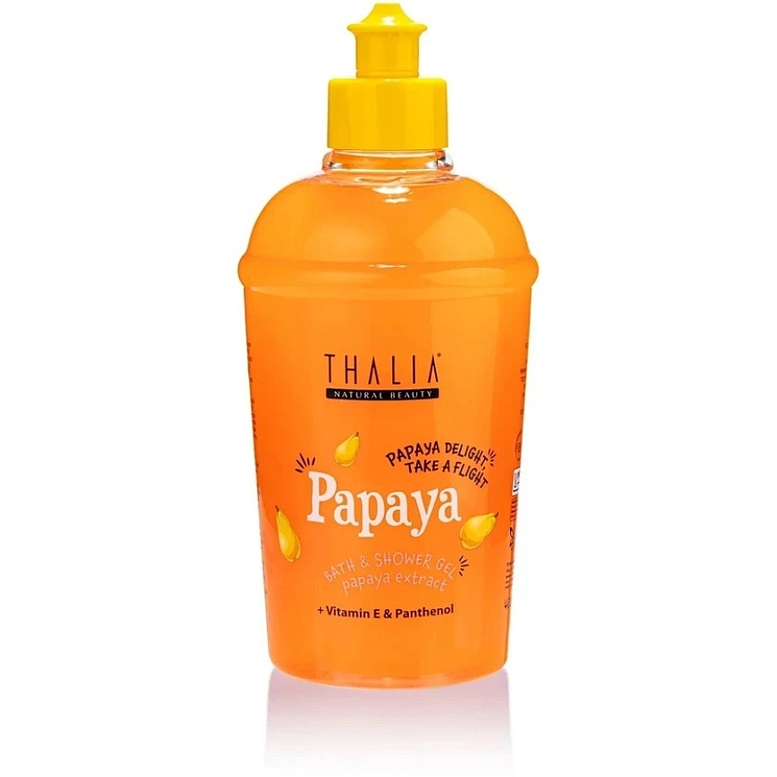 Thalia Natural Beauty Papajos valomasis ir drėkinamasis skystas muilas kūnui ir rankoms, 400 ml