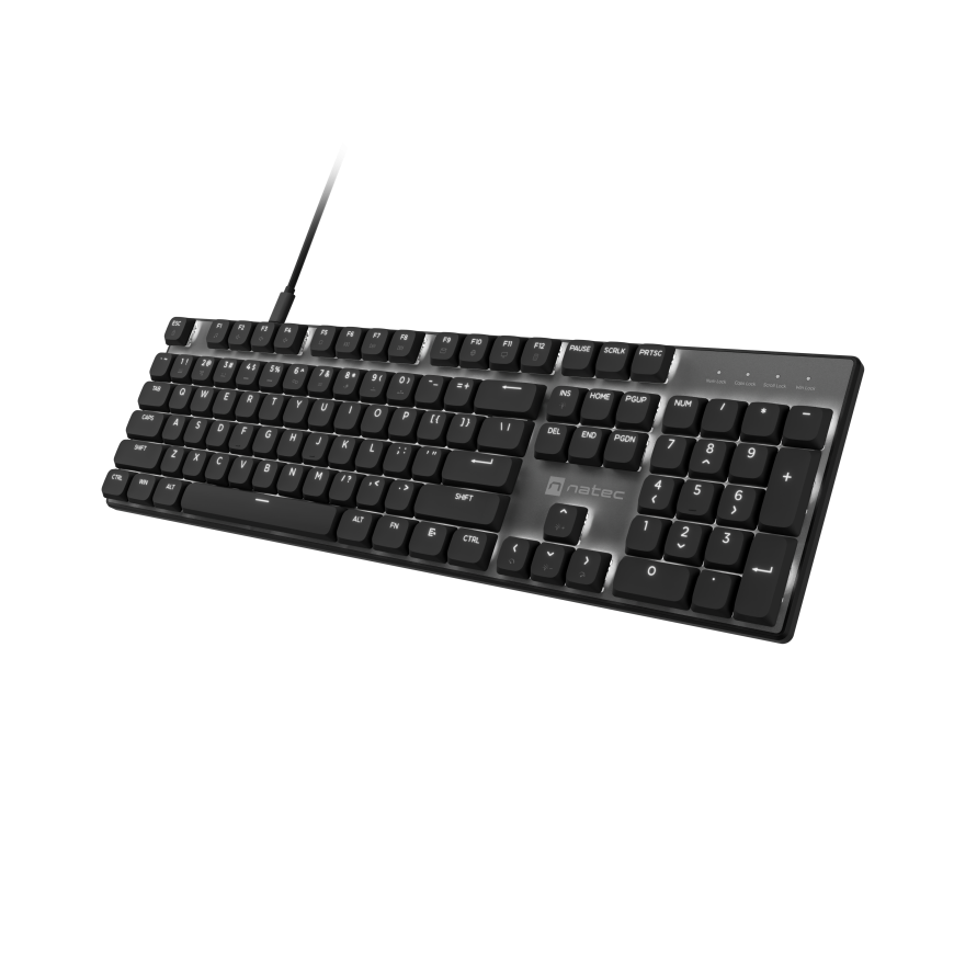 Natec Amberjack | Keyboard | Wired | US | Linear | White – 3