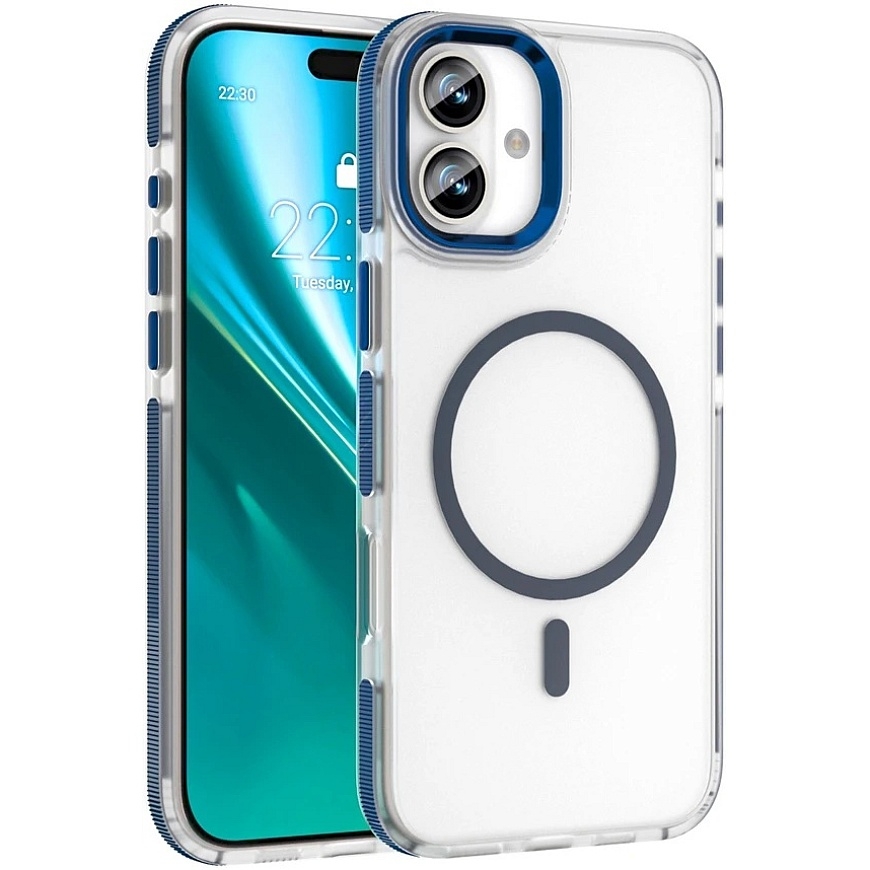 Чехол Etteri Icy Mag для iPhone 16 6,1" синий – 2