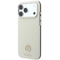 Guess Grained Round Strass Logo MagSafe kate iPhone 18 Pro / 17 Pro jaoks - liivavärv Guess Grained Round Strass Logo MagSafe kate iPhone 18 Pro / 17 Pro jaoks - liivavärv