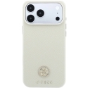 Guess Grained Round Strass Logo MagSafe kate iPhone 18 Pro / 17 Pro jaoks - liivavärv Guess Grained Round Strass Logo MagSafe kate iPhone 18 Pro / 17 Pro jaoks - liivavärv