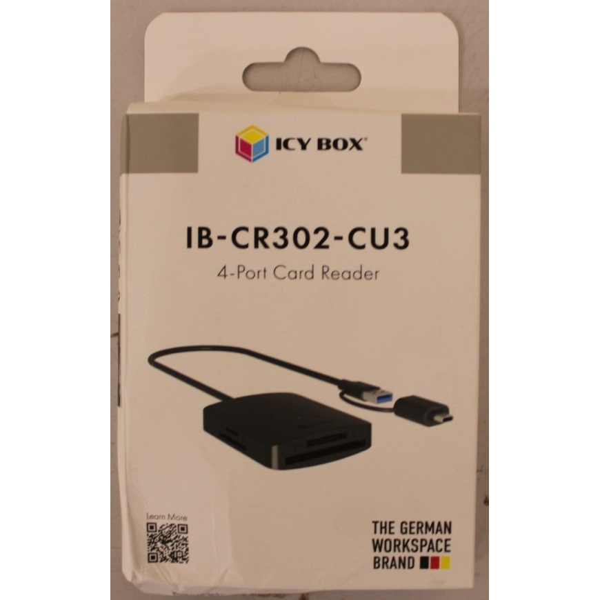 IŠPARDAVIMAS. | 4-1 kortelių skaitytuvas su USB 3.2 Gen 1 Type-A + Type-C | IB-CR302-CU3 | PAŽEISTAS PAKAVIMAS