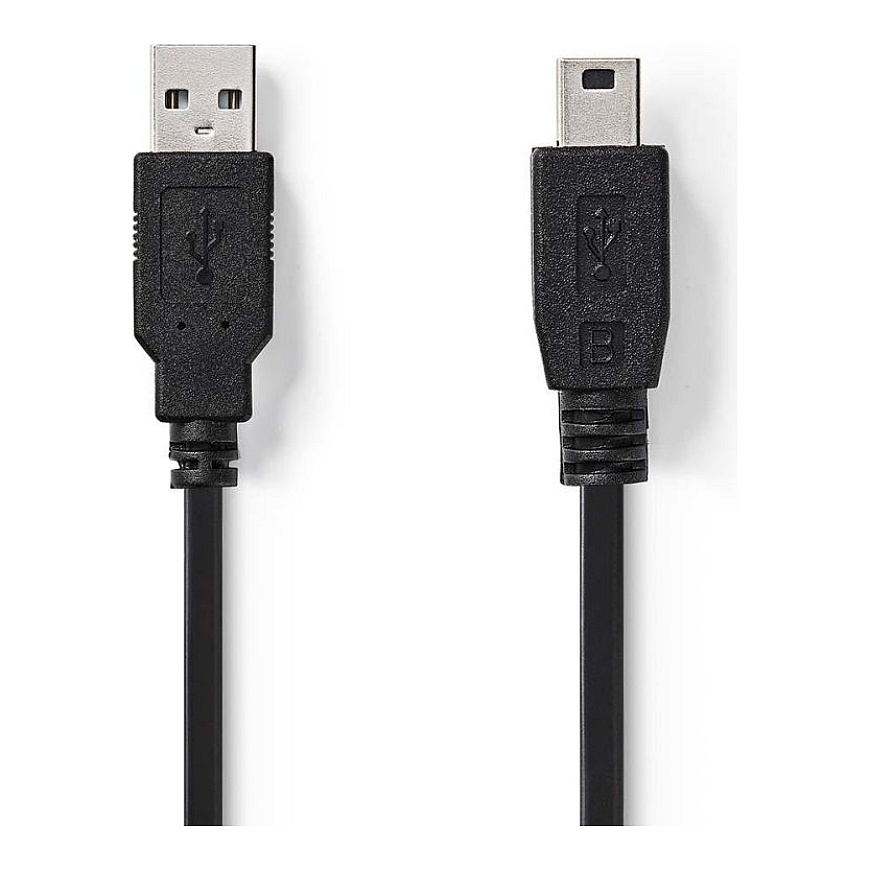 USB 2.0 kabelis A Male - Mini 5-pin Male 2 0 m Black CCGP60300BK20 (5412810274772)