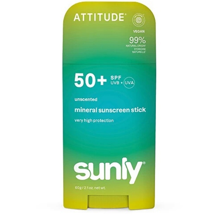Attitude Mineral Sunscreen Stick SPF 50 "Sunly Stick", 60 g